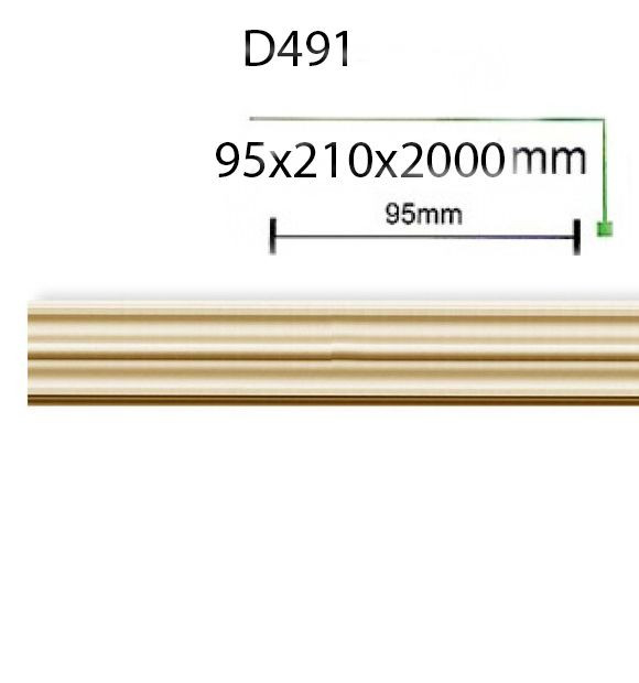 Ancadrament decorativ pentru usa din poliuretan Flexibi D491F - 9.5x2.1x200 cm [2]