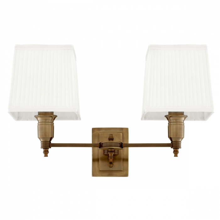   Apaj de perete Lexington Double ant brass incl white sh 108935 EICHHOLTZ [2]
