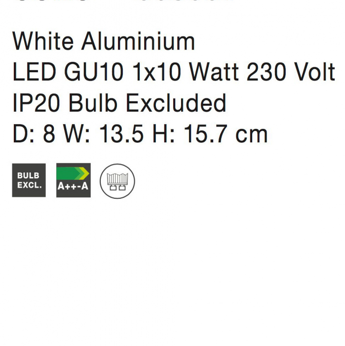 Aplica alba cu spot LED Leila din metal, 668001 - Novaluce [3]