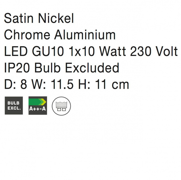 Aplica alba/nichel cu spot LED Akila, 664001 - Novaluce [7]