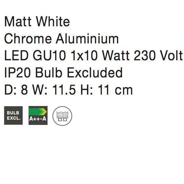 Aplica alba/nichel cu spot LED Akila, 664001 - Novaluce [4]