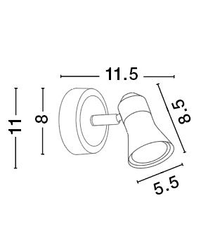 Aplica alba/nichel cu spot LED Akila, 664001 - Novaluce [3]