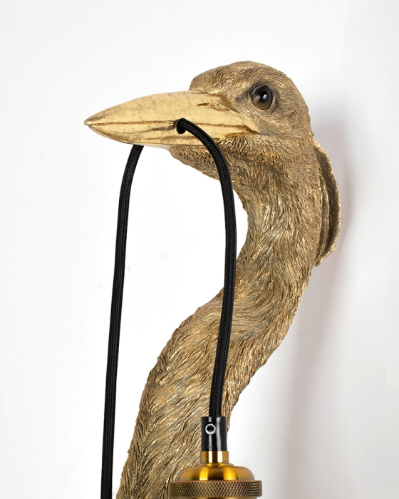 Aplică Animal Heron 24x21x61 cm, Rășină și Aluminiu Acoperit cu Cupru - Kare Design [3]