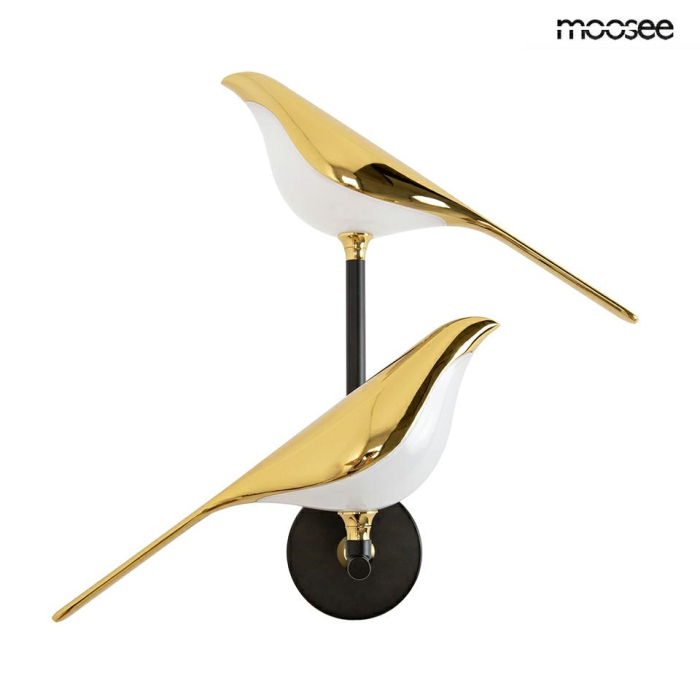Aplică Bird Twin 38x22x40 cm, Acril și Metal - Moosee [5]