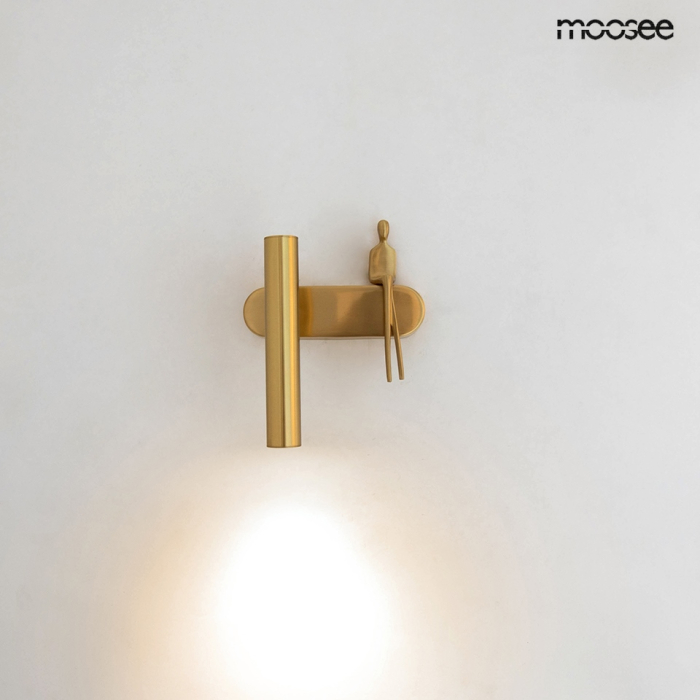 Aplică Boy Tube 17,5x15x23 cm, Oțel Auriu - Moosee [3]