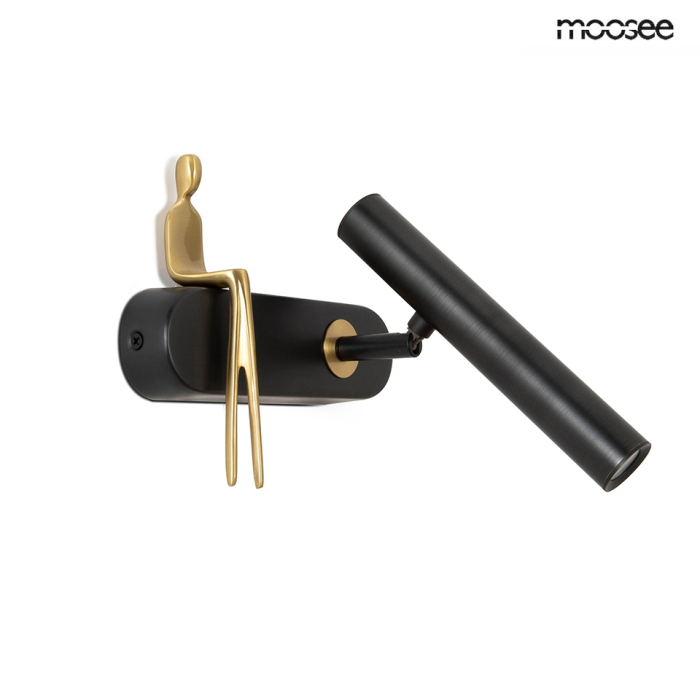 Aplică Boy Tube R 17,5x15x23 cm, Oțel Negru, Auriu - Moosee [5]