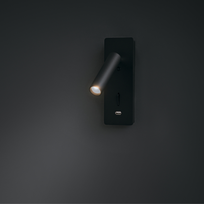 Aplica LED Mirax C041WL-L3B3K, 3W, 200lm, lumina calda, IP20, neagra, Maytoni [2]