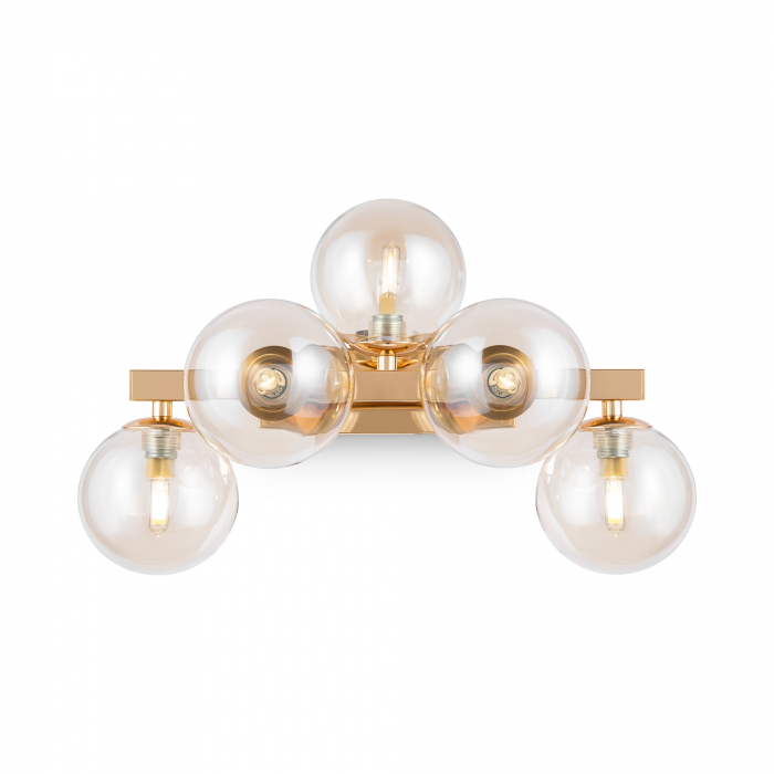 Aplica Dallas MOD547WL-05G, 5xG9, aurie+transparenta, IP20, Maytoni [1]