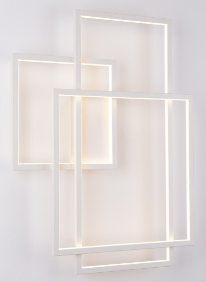 Aplica de perete alba iluminare LED dimabil forme geometrice Linda 70x9x54 cm metal/acril, W0234D - Maxlight [2]