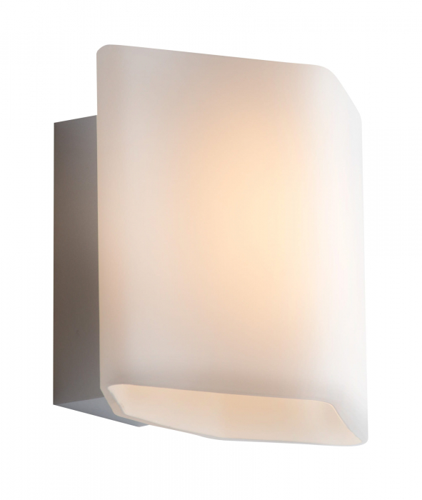 Aplica de perete alba iluminare LED Nazza 17x14x14 cm metal/sticlă, W0161 - Maxlight [2]