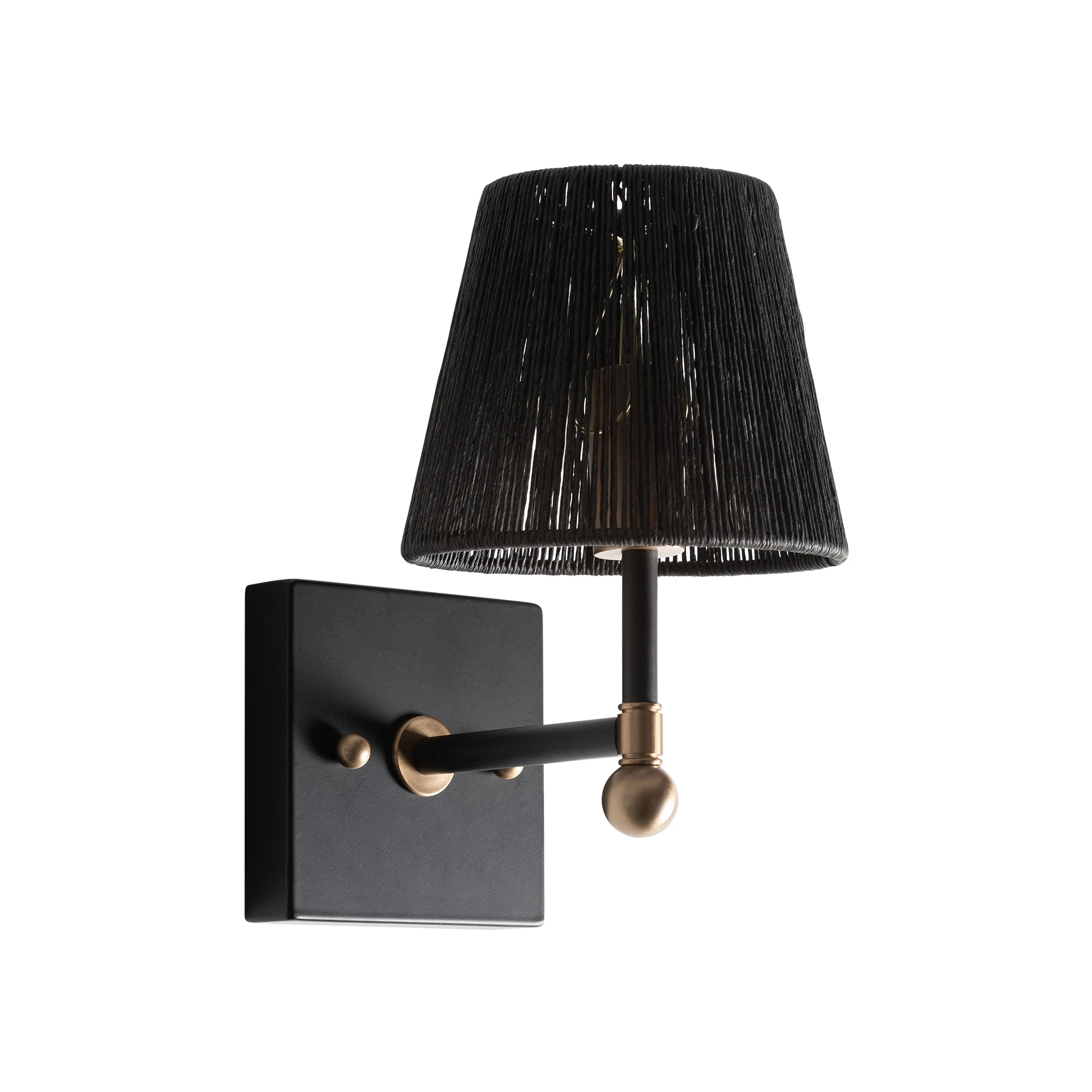 Aplica LED din Sfoara si Fier, Negru, 14x21x28 cm, Stil Art Deco - VicalHome 35462 [12]