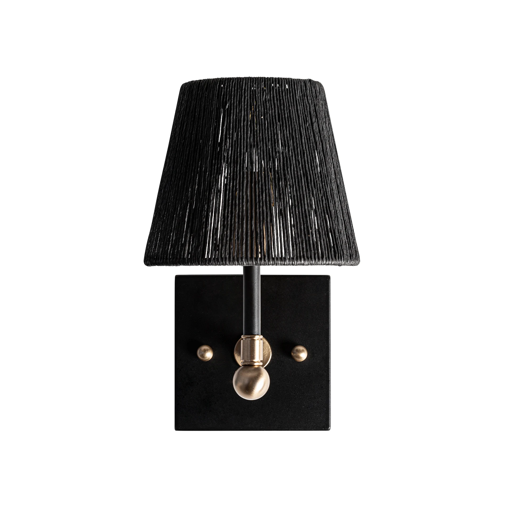 Aplica LED din Sfoara si Fier, Negru, 14x21x28 cm, Stil Art Deco - VicalHome 35462 [6]