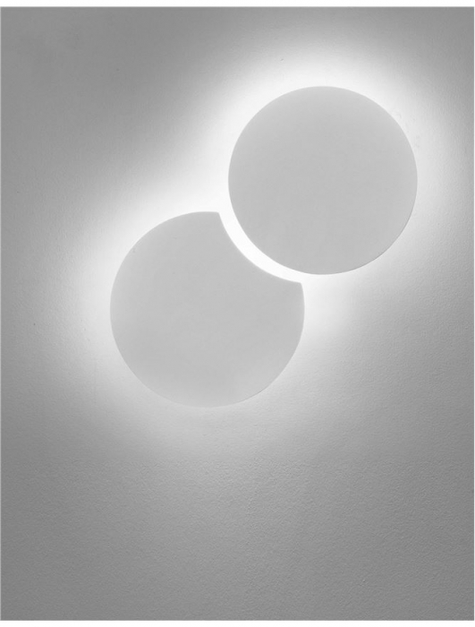 Aplica de perete LED alba Ernesi rotunda decupata, din metal, Ø 15 cm, 711008 - Novaluce [2]