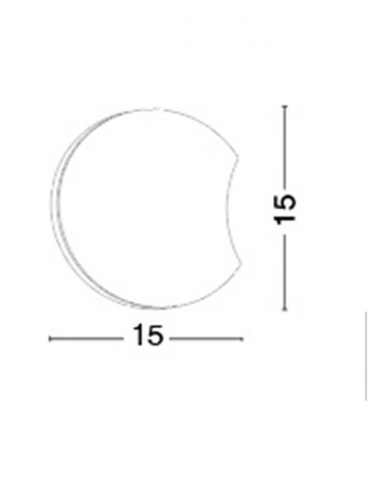 Aplica de perete LED alba Ernesi rotunda decupata, din metal, Ø 15 cm, 711008 - Novaluce [3]