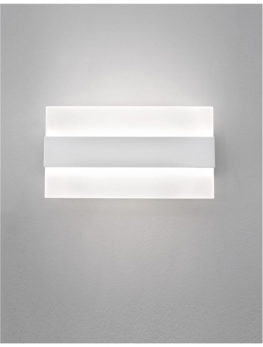 Aplica de perete LED dreptunghiulara alba Liana, 22,5x12 cm, 6161201 - Novaluce [3]