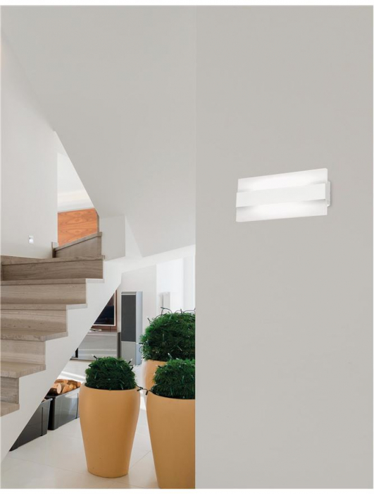 Aplica de perete LED dreptunghiulara alba Liana, 22,5x12 cm, 6161201 - Novaluce [2]