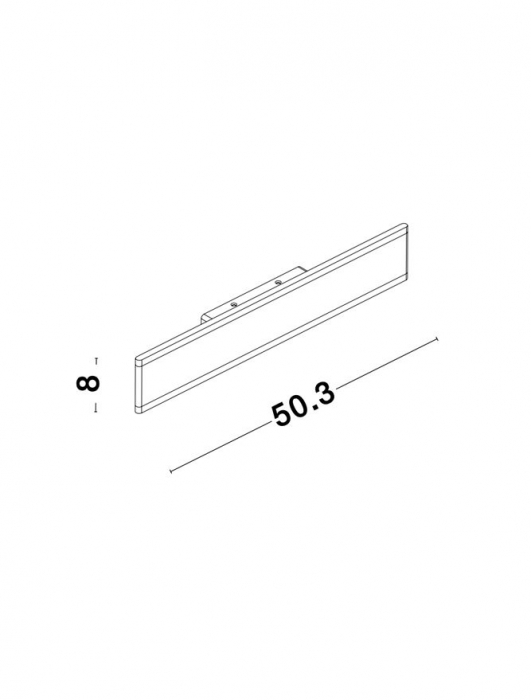 Aplica de perete LED liniara alba Cilla, 30/50 cm, din metal, 9115908 - Novaluce [12]