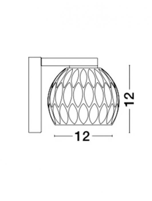 Aplica de perete LED moderna din sticla transparenta Alexis, baza metal cromat, 8540402 - Novaluce [3]