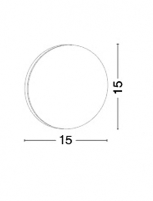 Aplica de perete LED rotunda alba Ernesi, din metal, Ø 15 cm, 711006 - Novaluce [3]