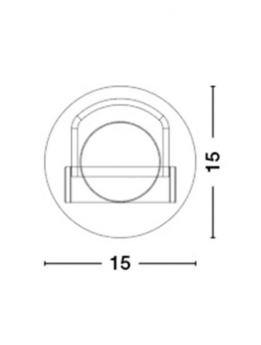 Aplica de perete LED rotunda alba Liana, Ø 15 cm, 6161202 - Novaluce [3]