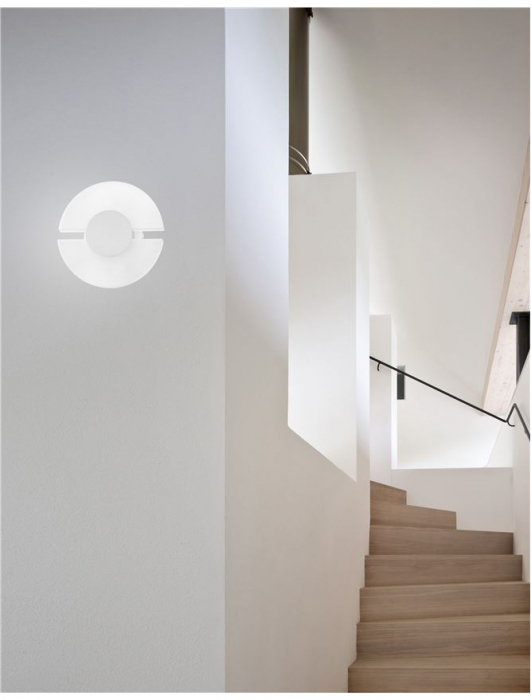 Aplica de perete LED rotunda alba Liana, Ø 16 cm, 6161203 - Novaluce [2]