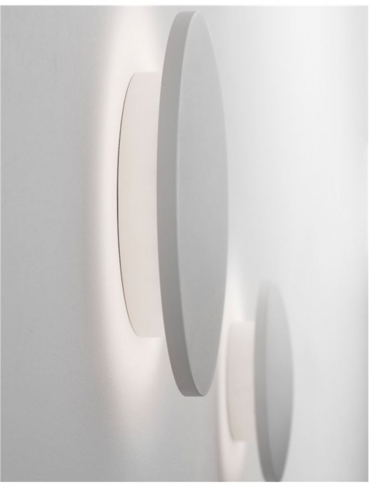 Aplica de perete LED rotunda alba Nermina, din metal, Ø 14/18 cm, 9130506 - Novaluce [2]