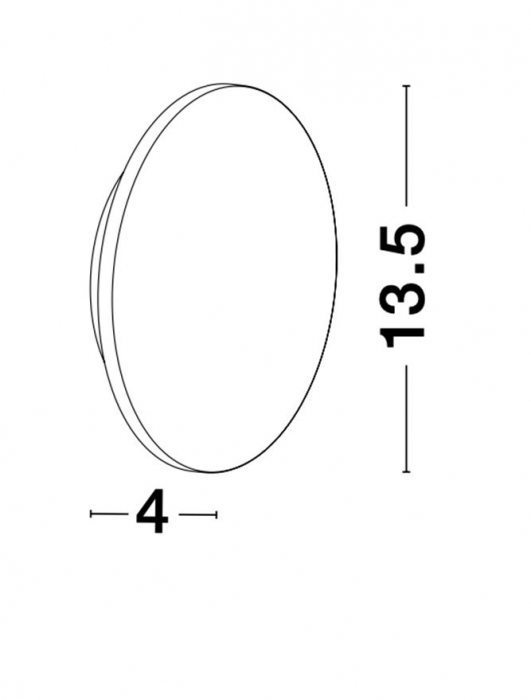 Aplica de perete LED rotunda alba Nermina, din metal, Ø 14/18 cm, 9130506 - Novaluce [6]