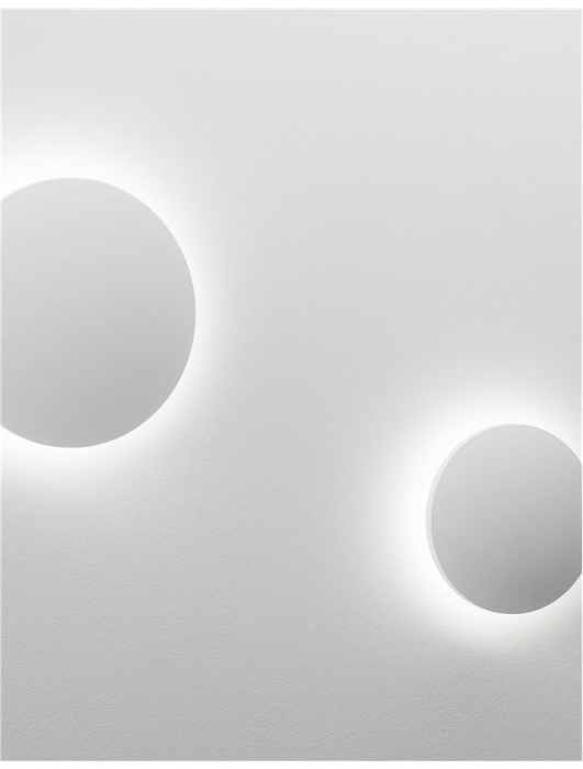 Aplica de perete LED rotunda alba Nermina, din metal, Ø 14/18 cm, 9130506 - Novaluce [10]