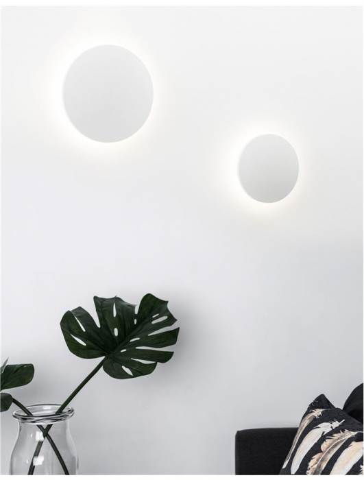 Aplica de perete LED rotunda alba Nermina, din metal, Ø 14/18 cm, 9130506 - Novaluce [8]