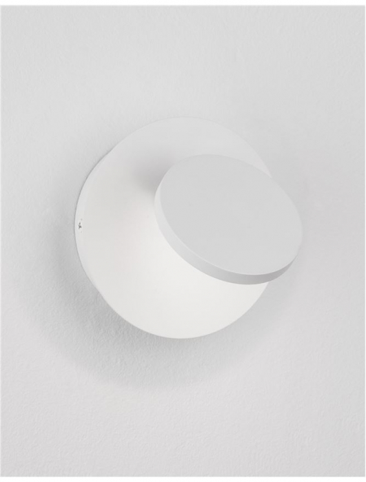 Aplica de perete LED rotunda alba Rever, din metal, ajustabila, Ø 12 cm, 9139805 - Novaluce [6]