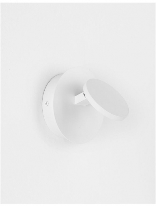 Aplica de perete LED rotunda alba Rever, din metal, ajustabila, Ø 12 cm, 9139805 - Novaluce [7]