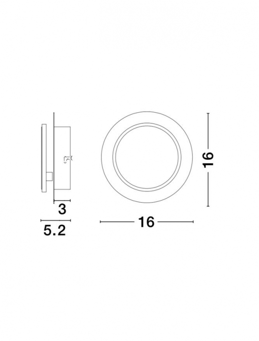 Aplica de perete LED rotunda alba Senia, ajustabila, din metal, Ø 16 cm, 9001705 - Novaluce [5]