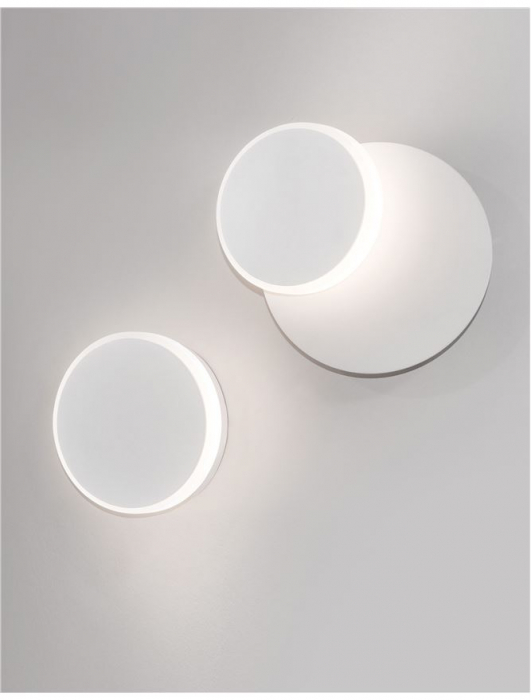 Aplica de perete LED rotunda alba Senia, ajustabila, din metal, Ø 16 cm, 9001705 - Novaluce [3]