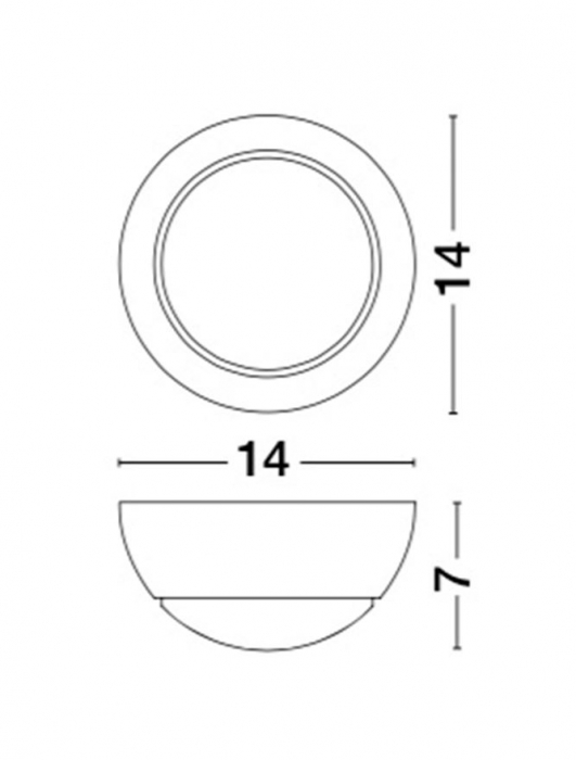 Aplica de perete LED rotunda neagra/alba Tendra, ajustabila, din metal, Ø 14 cm, 910162 - Novaluce [5]