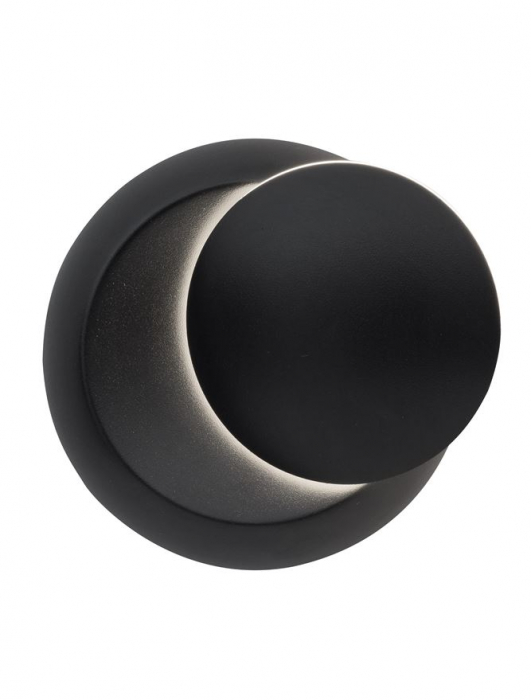 Aplica de perete LED rotunda neagra/alba Tendra, ajustabila, din metal, Ø 14 cm, 910162 - Novaluce [2]