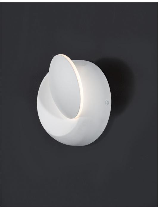 Aplica de perete LED rotunda neagra/alba Tendra, ajustabila, din metal, Ø 14 cm, 910162 - Novaluce [7]