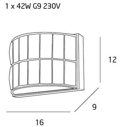 Aplica de perete lux Jaxx 16x9x12 cm metal/sticla, W0204 - Maxlight [3]