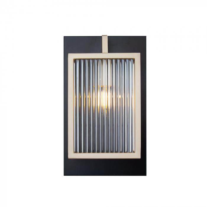 Aplica de perete lux Serena negru/auriu 19x10x32 cm metal/sticla, W0295 - Maxlight [2]