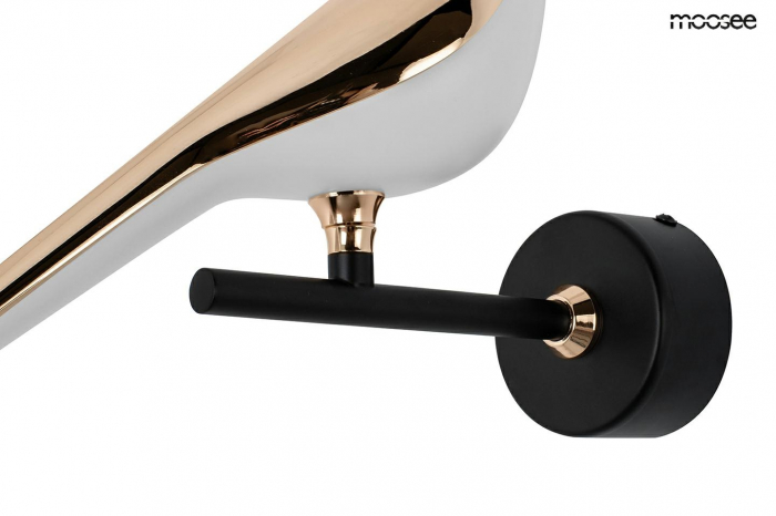 Aplica de perete BIRD aurie, ST-9008-W - Step [3]