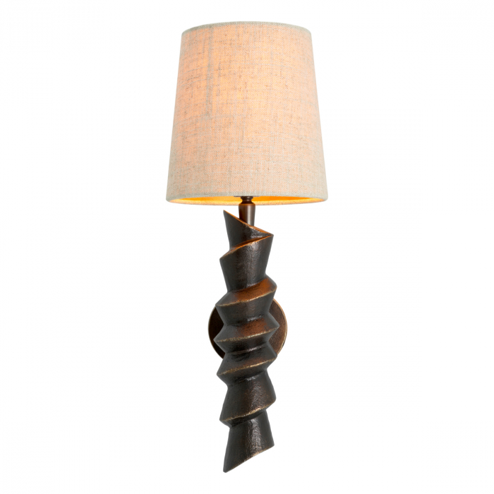   Aplica de perete Riverbank finisaj bronz cu accente incluzând abajur 118775 EICHHOLTZ [2]