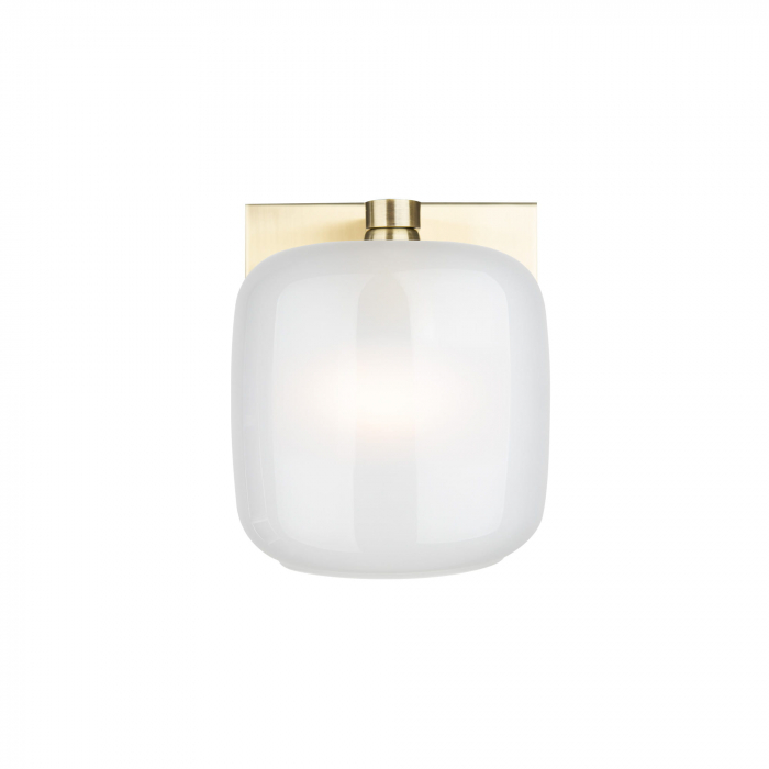 Aplica de perete sticla opal lucios Veera 12x14x13 cm baza metal auriu, W0296 - Maxlight [2]