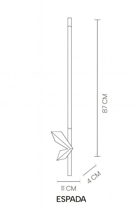 Aplică Espada 11x4x87 cm, Auriu - Moosee [5]