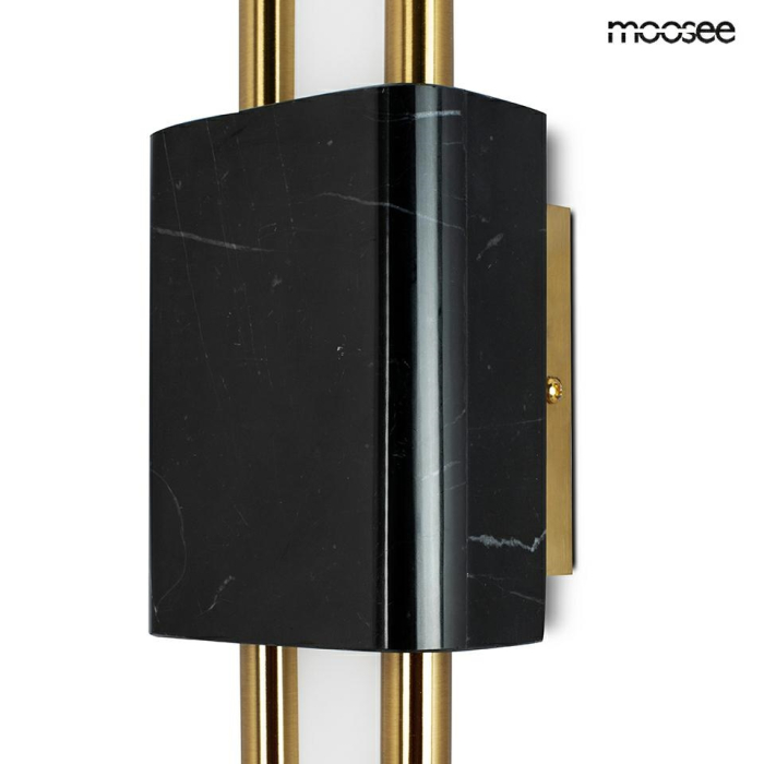 Aplică Evans 9,5x9,5x50 cm, Sticlă Mată Negru - Moosee [4]