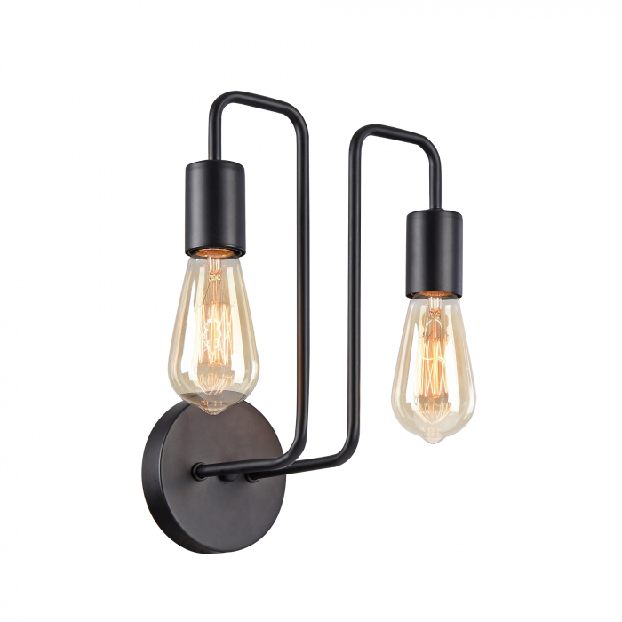 Aplica Gilbert T532WL-02B, 2xE27, neagra+transparenta, IP20, Maytoni [2]