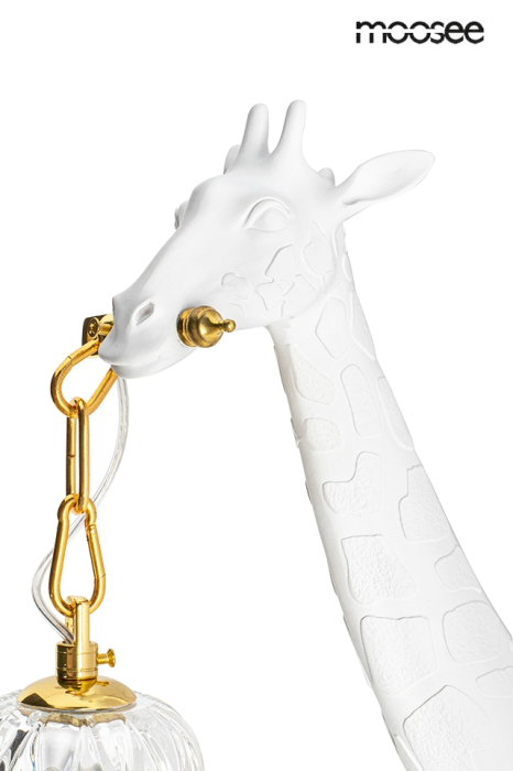 Aplică Giraffe 16x29x42 cm, Oțel și Sticlă Alb - Moosee [4]