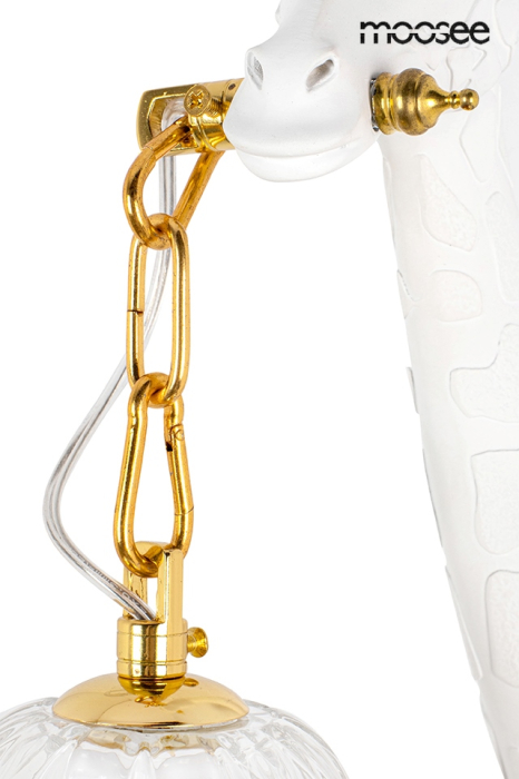 Aplică Giraffe 16x29x42 cm, Oțel și Sticlă Alb - Moosee [5]