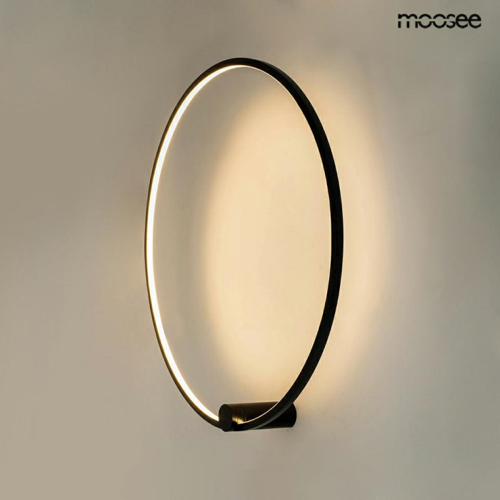 Aplică Hoop 60x17x60 cm, Oțel Negru - Moosee [2]