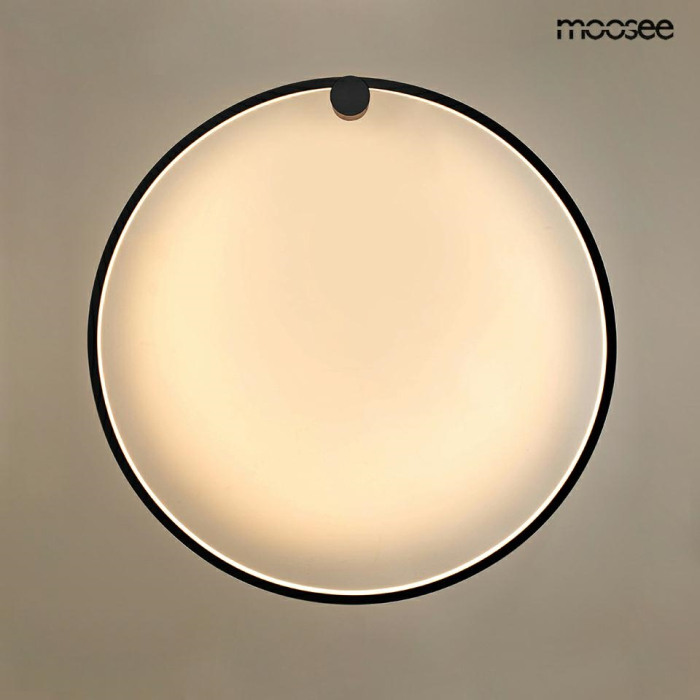 Aplică Hoop 60x17x60 cm, Oțel Negru - Moosee [4]