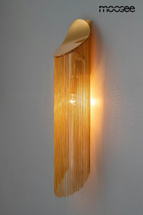 Aplică Lambada 15x14x64 cm, Metal Auriu - Moosee [2]