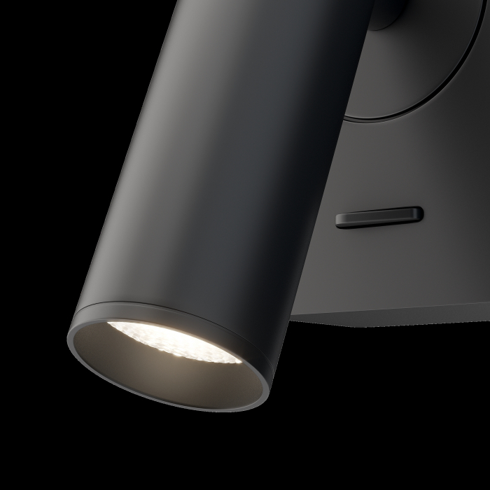 Aplica LED Mirax C039WL-L3B3K, 3W, 150lm, lumina calda, IP20, neagra, Maytoni [2]